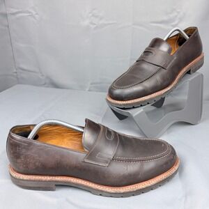 Beckett Simonon Beaumont Penny Loafers Dark Brown Lug Sole Mens 10.5